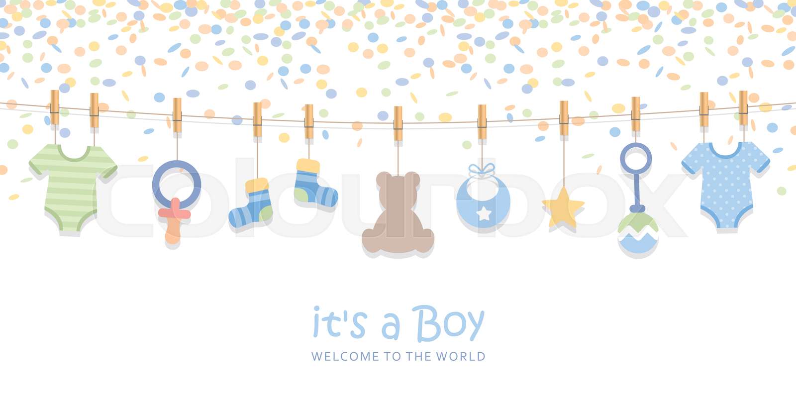 baby, kid, announcement Stock vector Colourbox