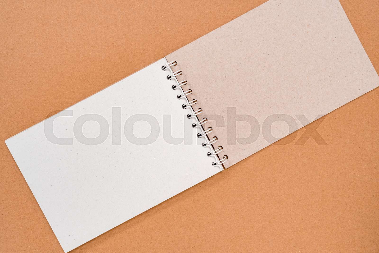 Spiral Bound Notebook with blank pages Stock image Colourbox