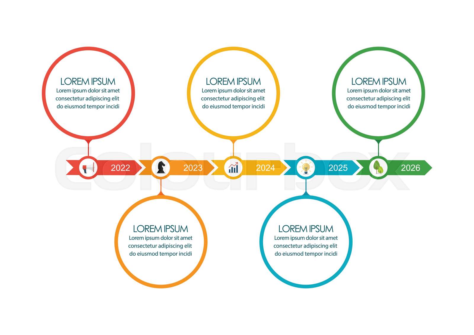Timeline diagram infographic | Stock vector | Colourbox