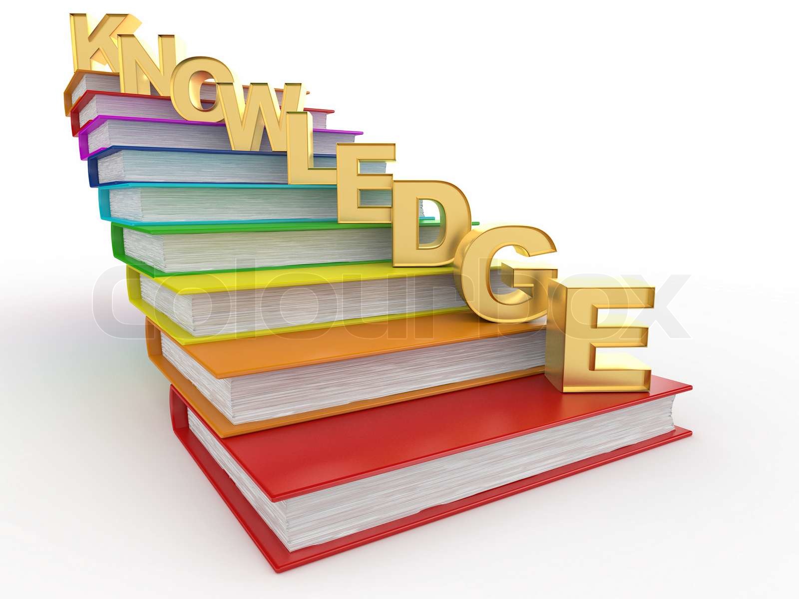 Word Knowledge On Books As Staircase Stock Image Colourbox