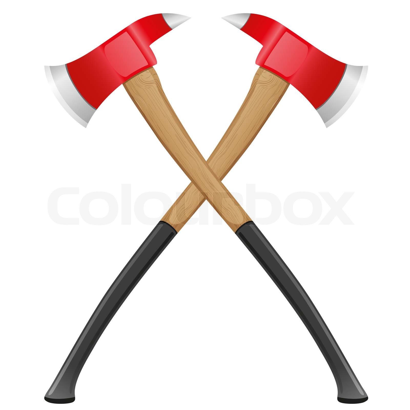firefighter ax illustration Stock image Colourbox
