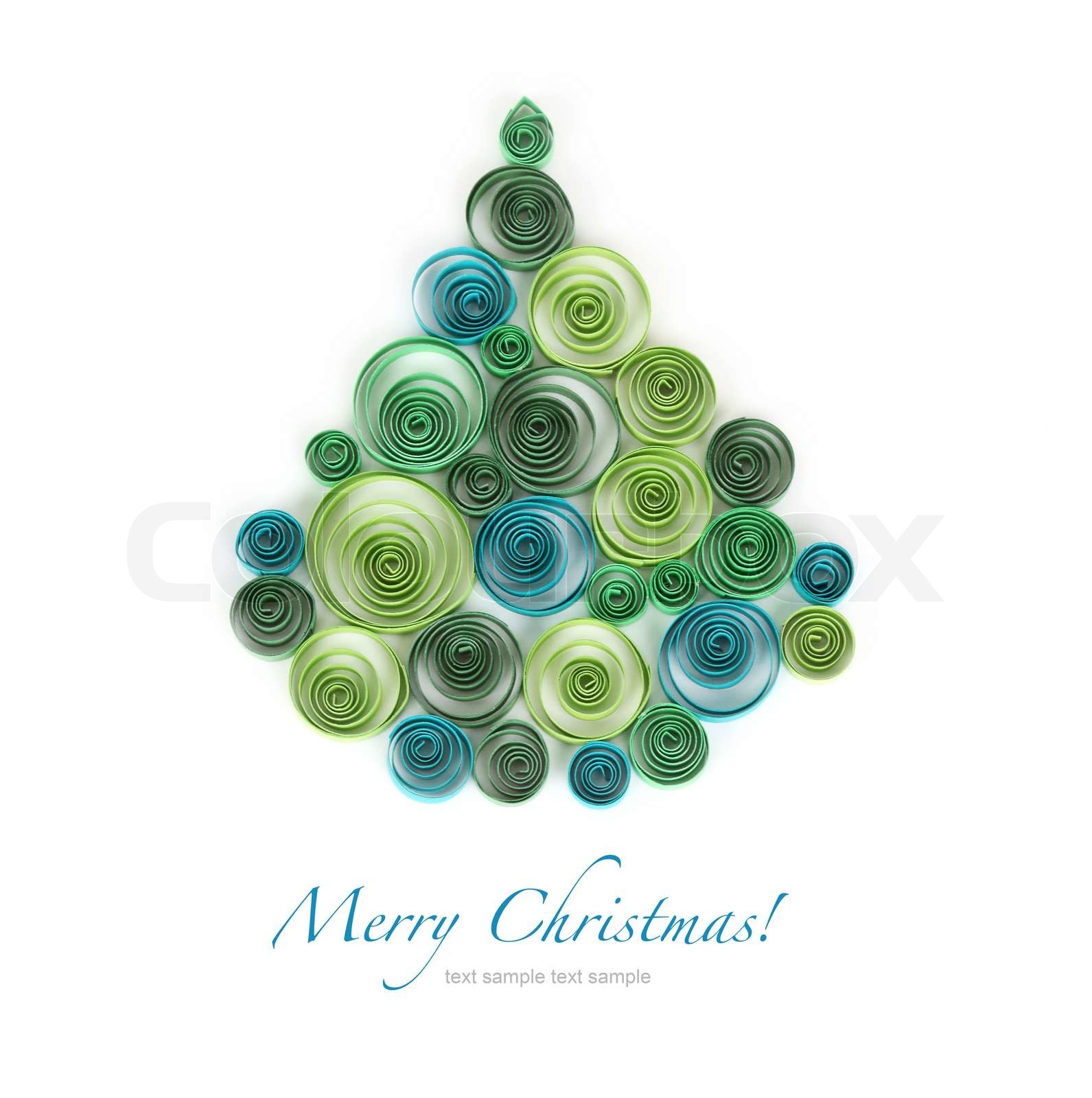 curling paper Christmas tree Stock image Colourbox