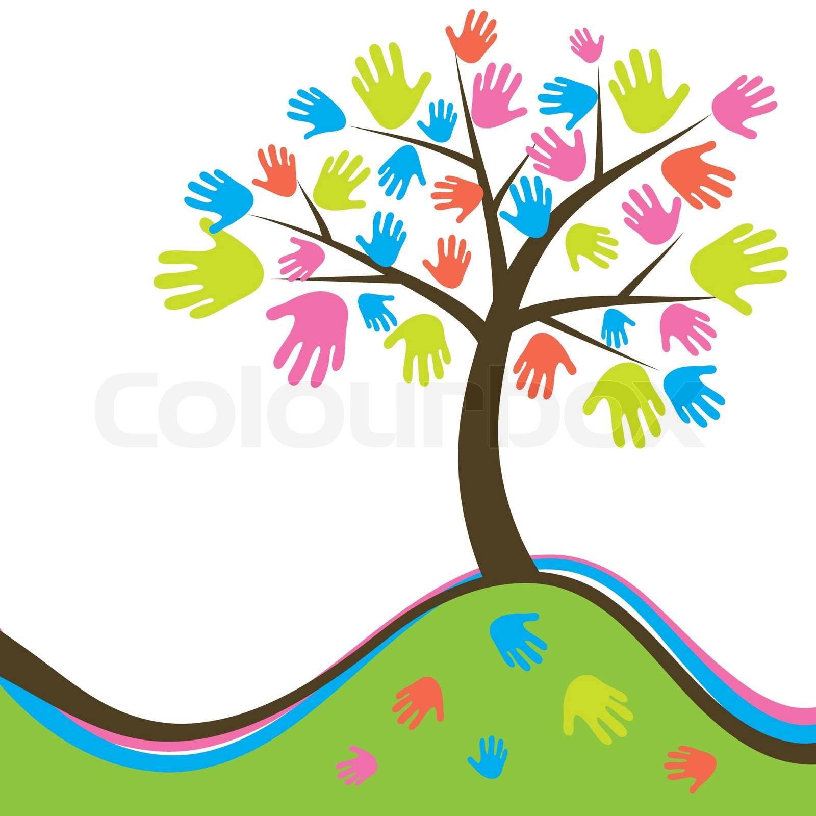Decorative abstract hand tree, vector | Stock vector | Colourbox