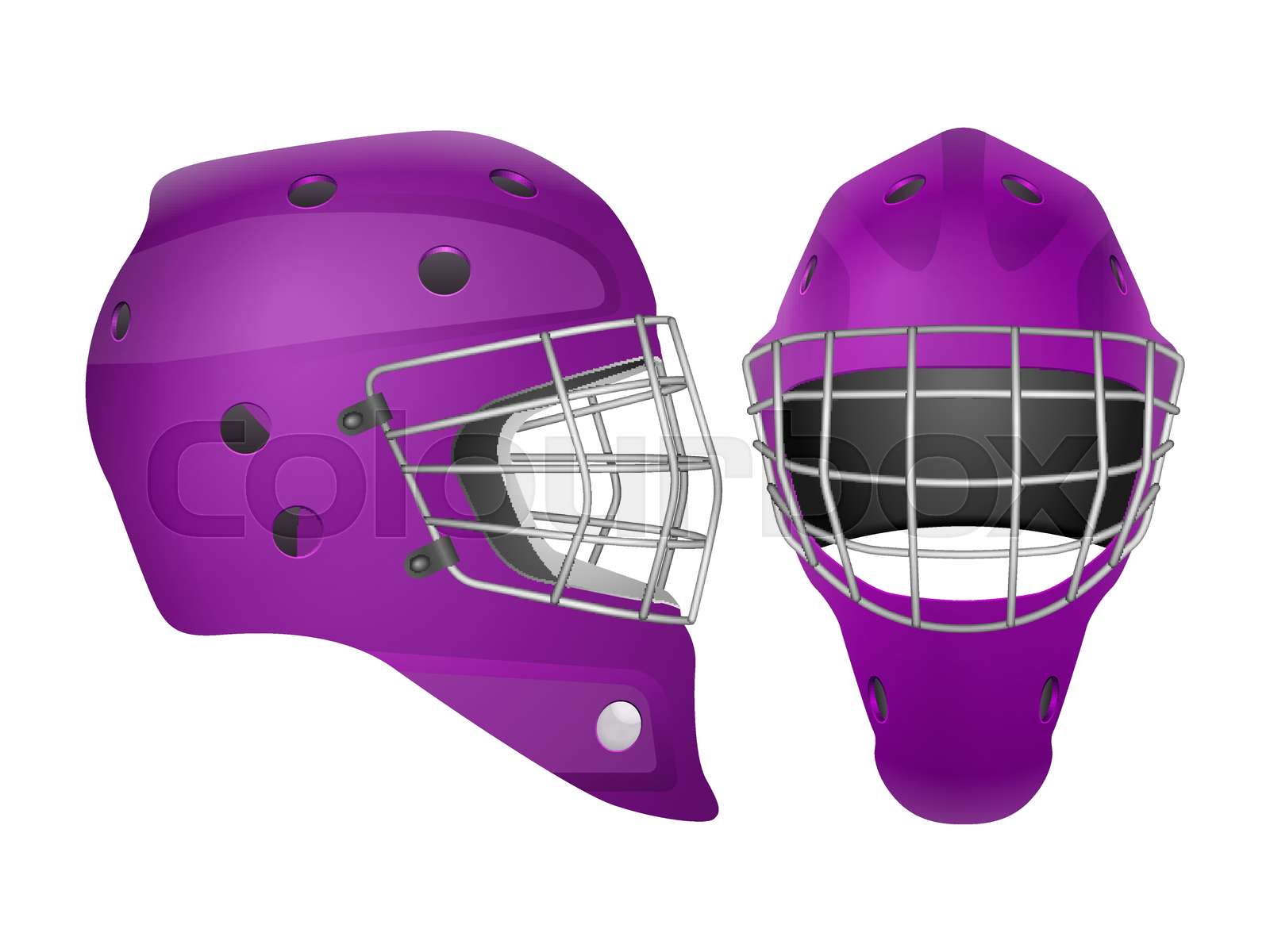 Hockey goalie mask set | Stock vector | Colourbox