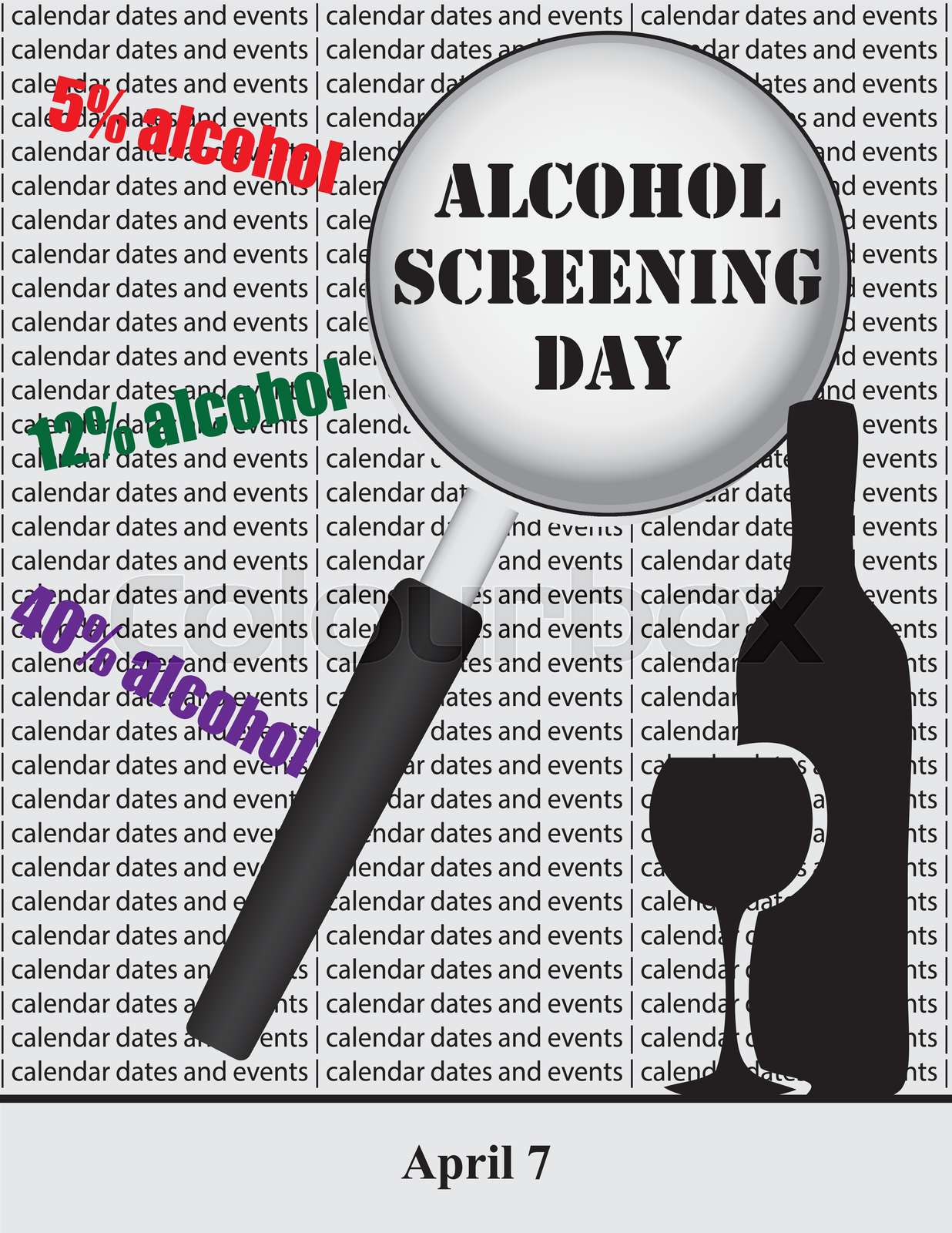 Illustration for Alcohol Screening Day Stock vector Colourbox