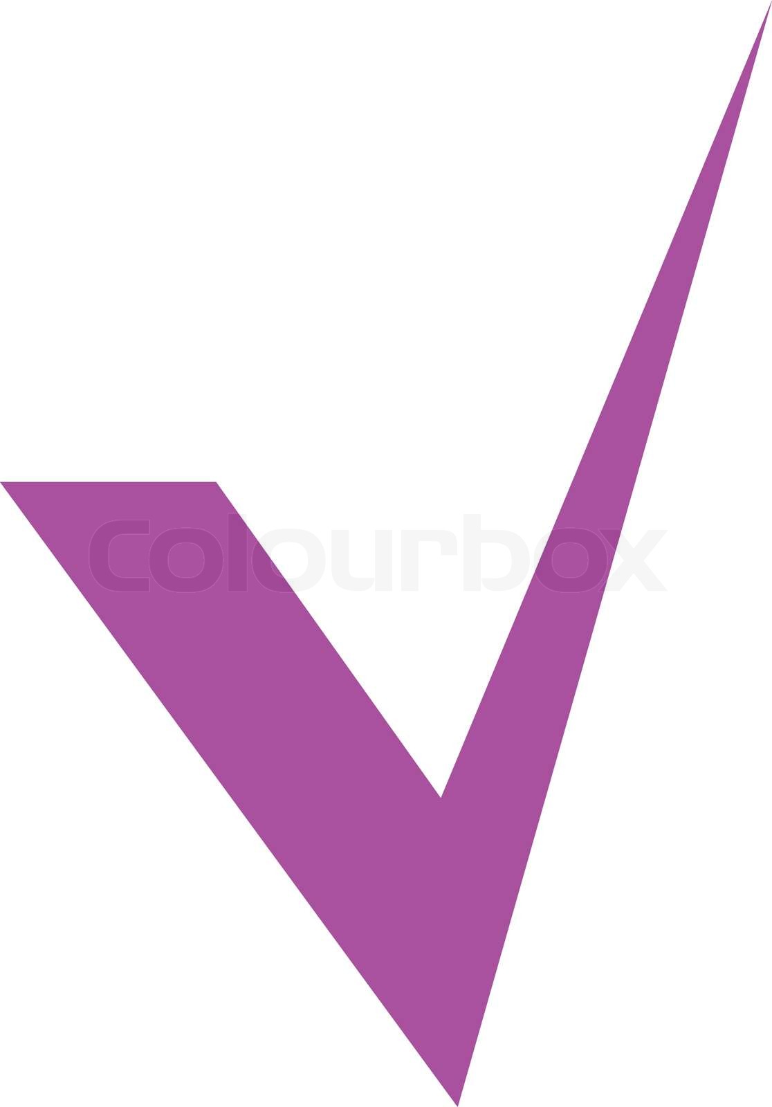 Checkmark icon in purple | Stock vector | Colourbox