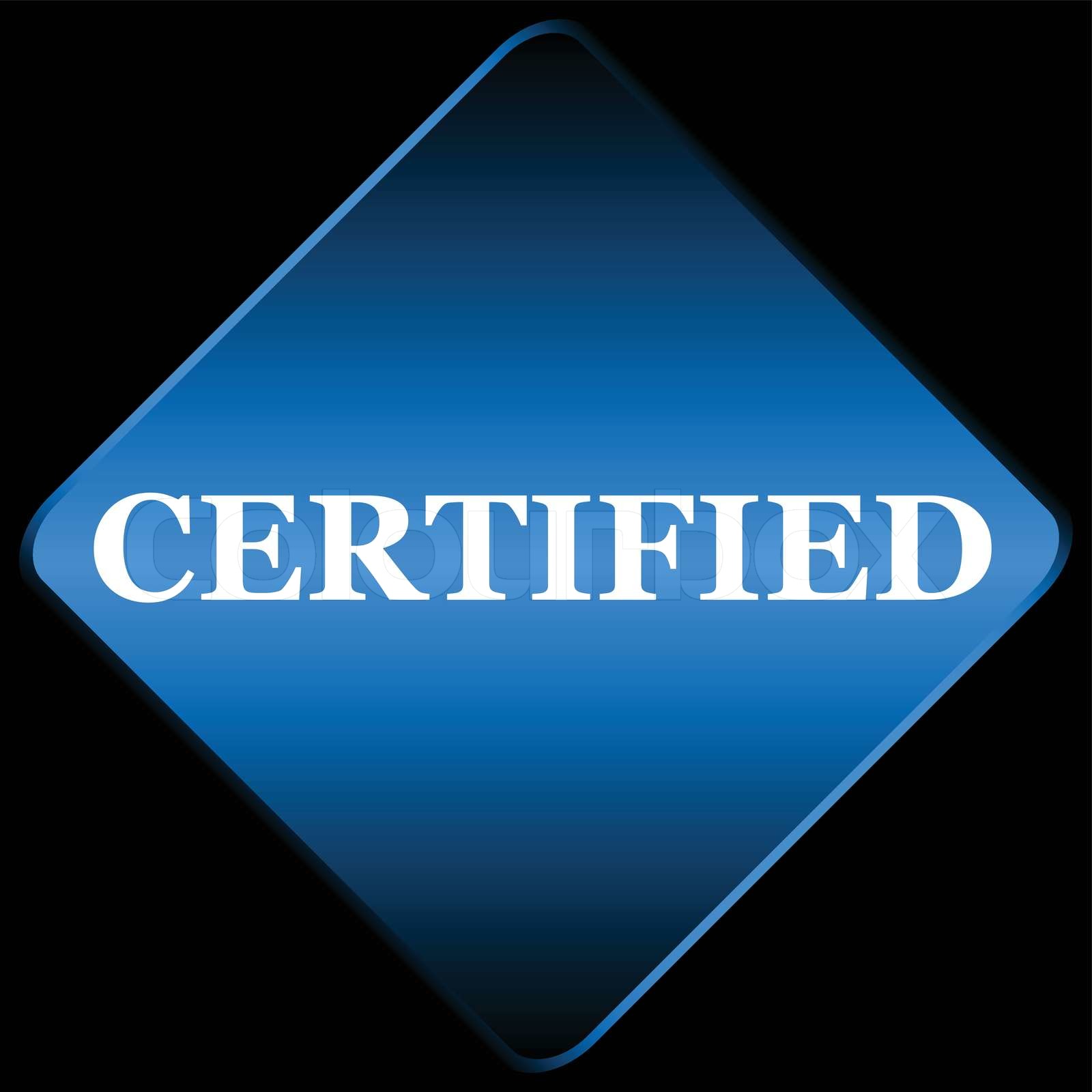 Certified logo | Stock vector | Colourbox