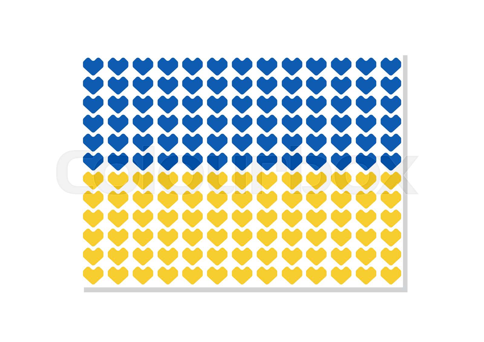 blue yellow heart Stock vector Colourbox