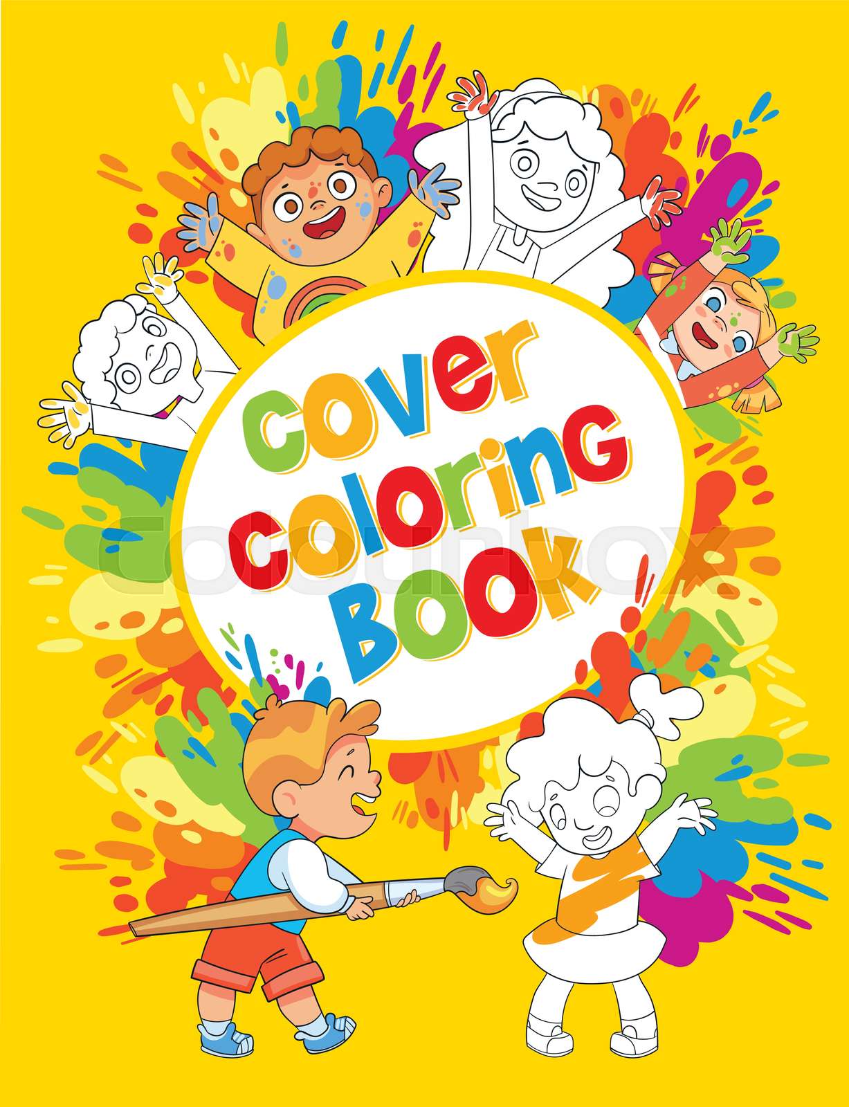 Coloring Book Cover Concept Art Funny Cartoon Characters Stock Vector Colourbox Coloring Book Cover Concept Art Funny Cartoon Characters Stock Vector Colourbox