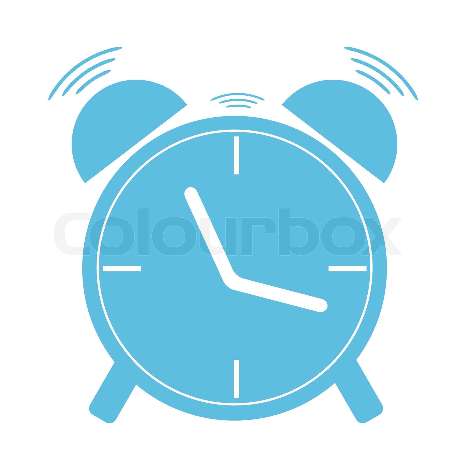 Blue alarm clock icon Stock vector Colourbox