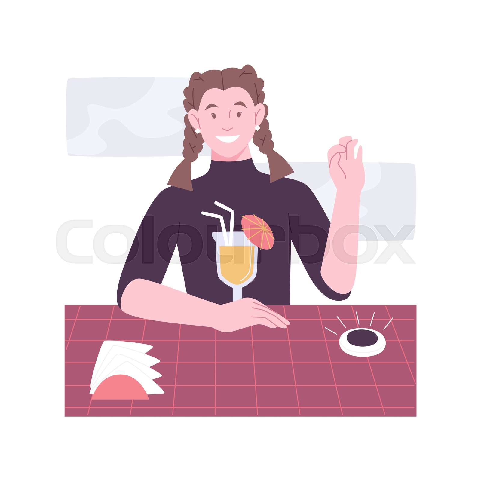 Guest call system isolated cartoon vector illustrations. Stock vector