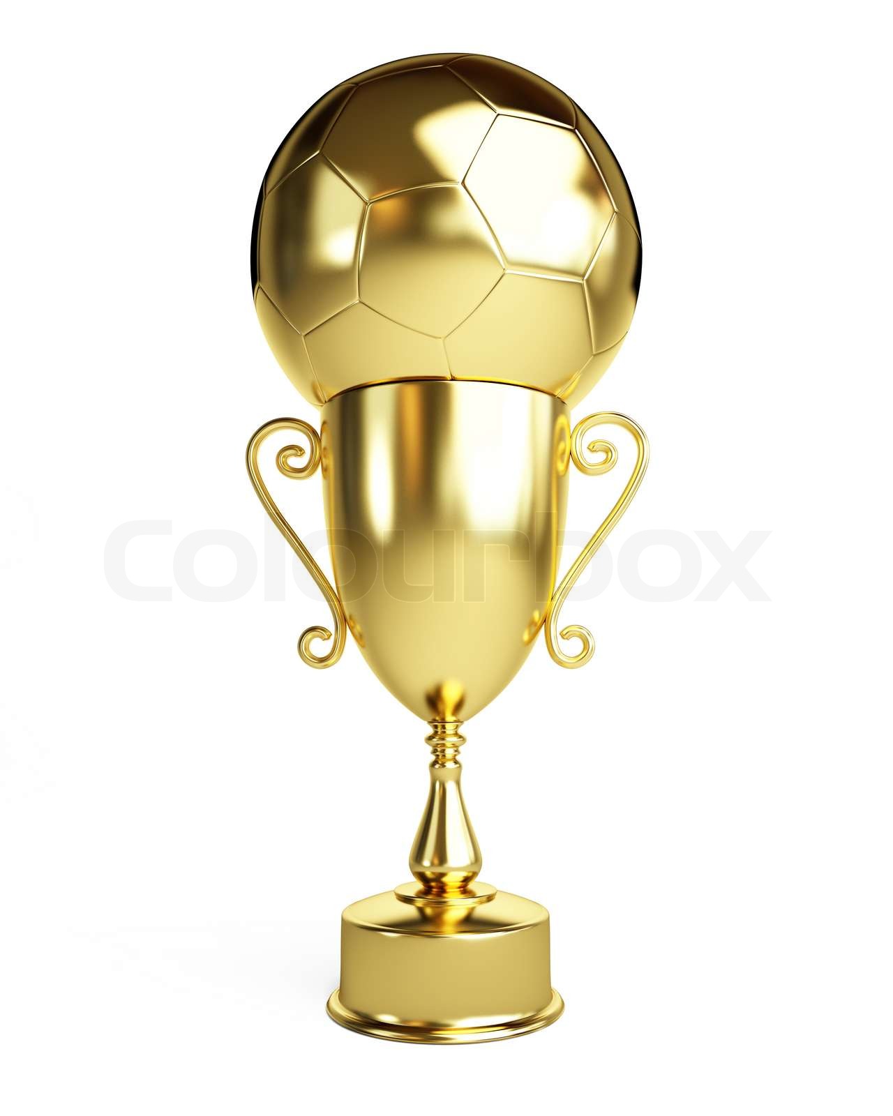 Gold Trophy Cup football | Stock image | Colourbox