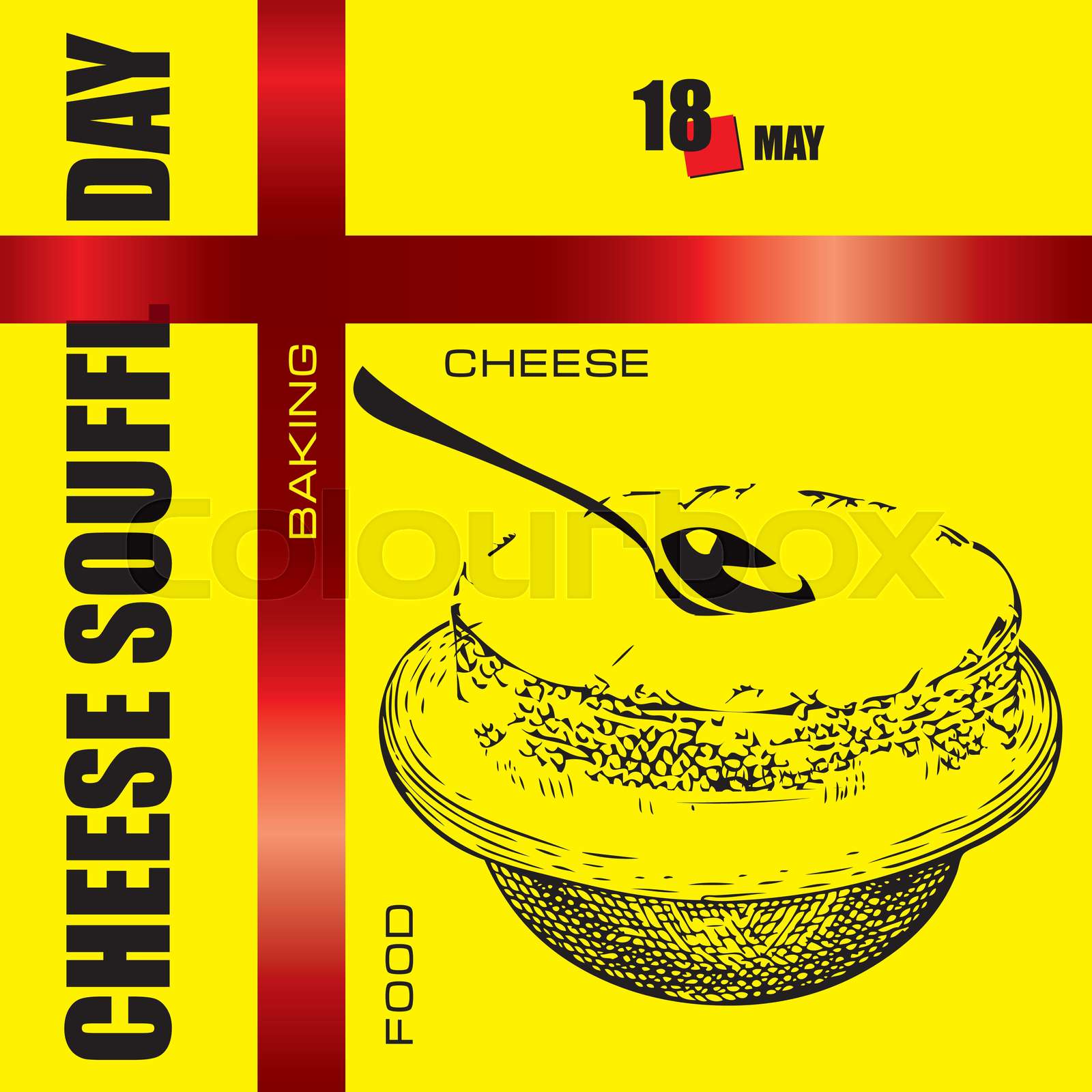 Happy Cheese Souffle Day Stock vector Colourbox