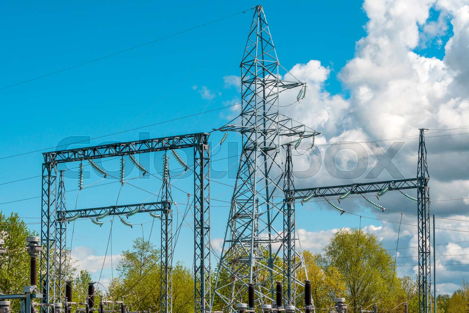 Electric and power industry Stock image Colourbox