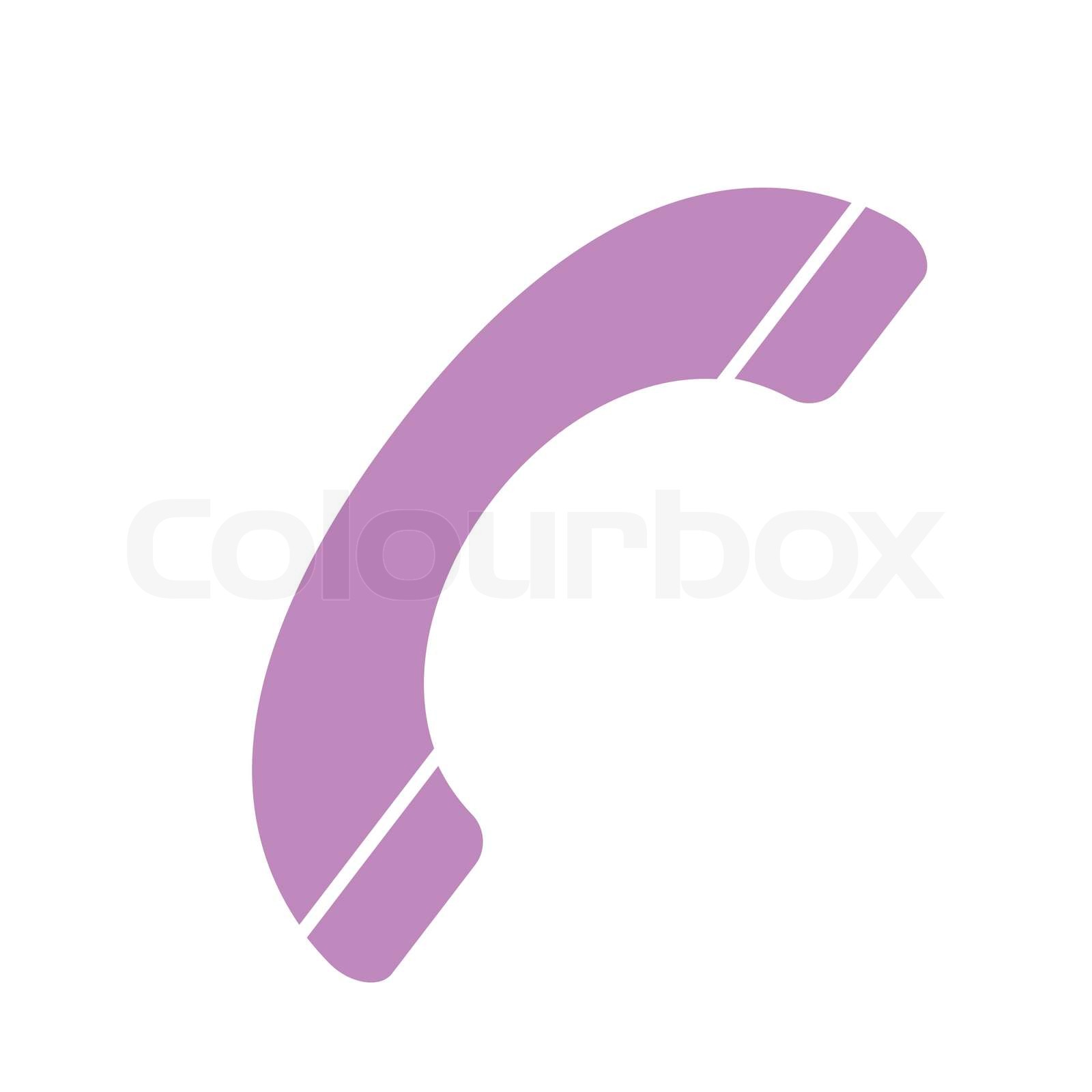 Purple phone call icon | Stock vector | Colourbox