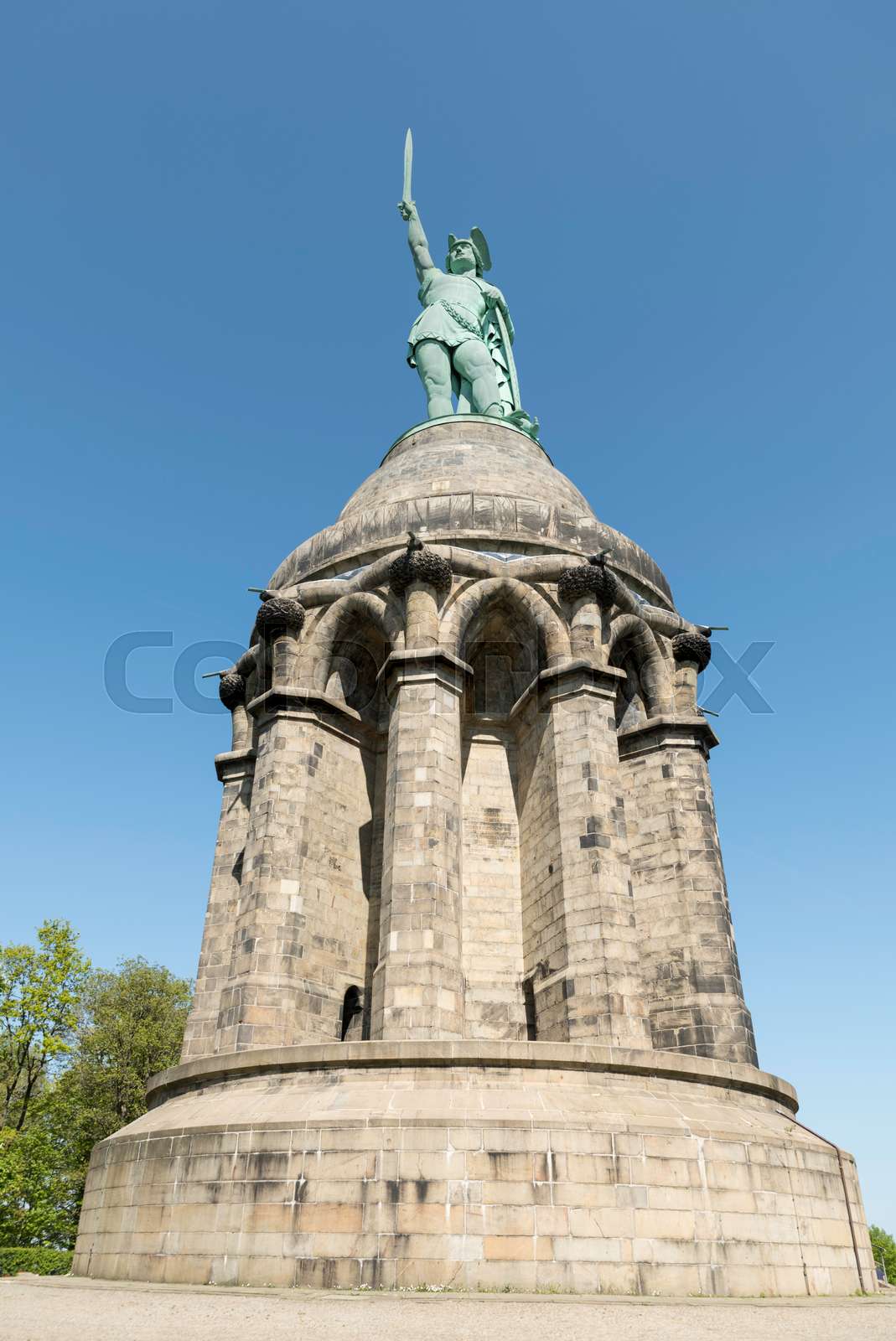 The Hermannsdenkmal German for Hermann Monument Stock image Colourbox