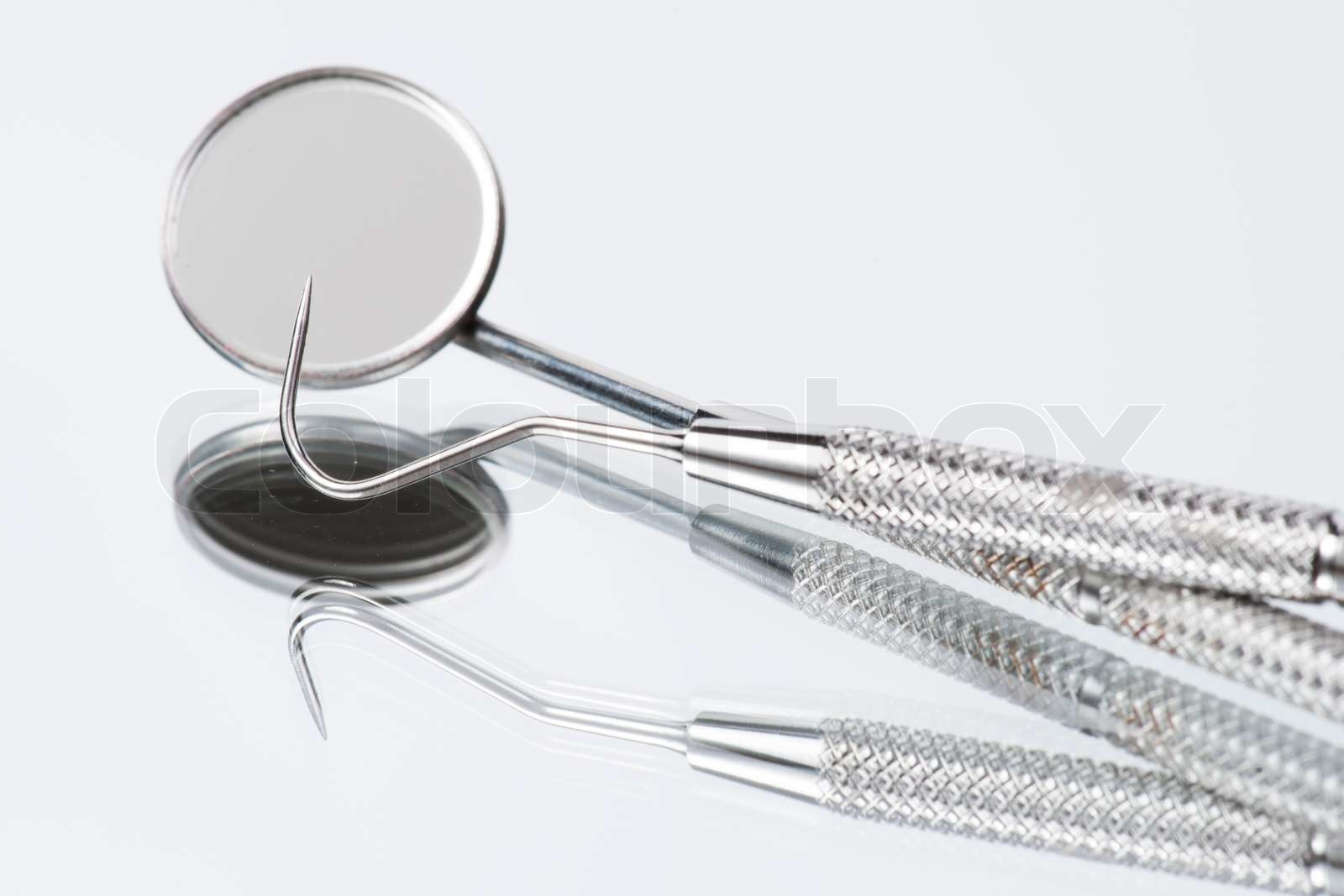 Set of dental tools Stock image Colourbox