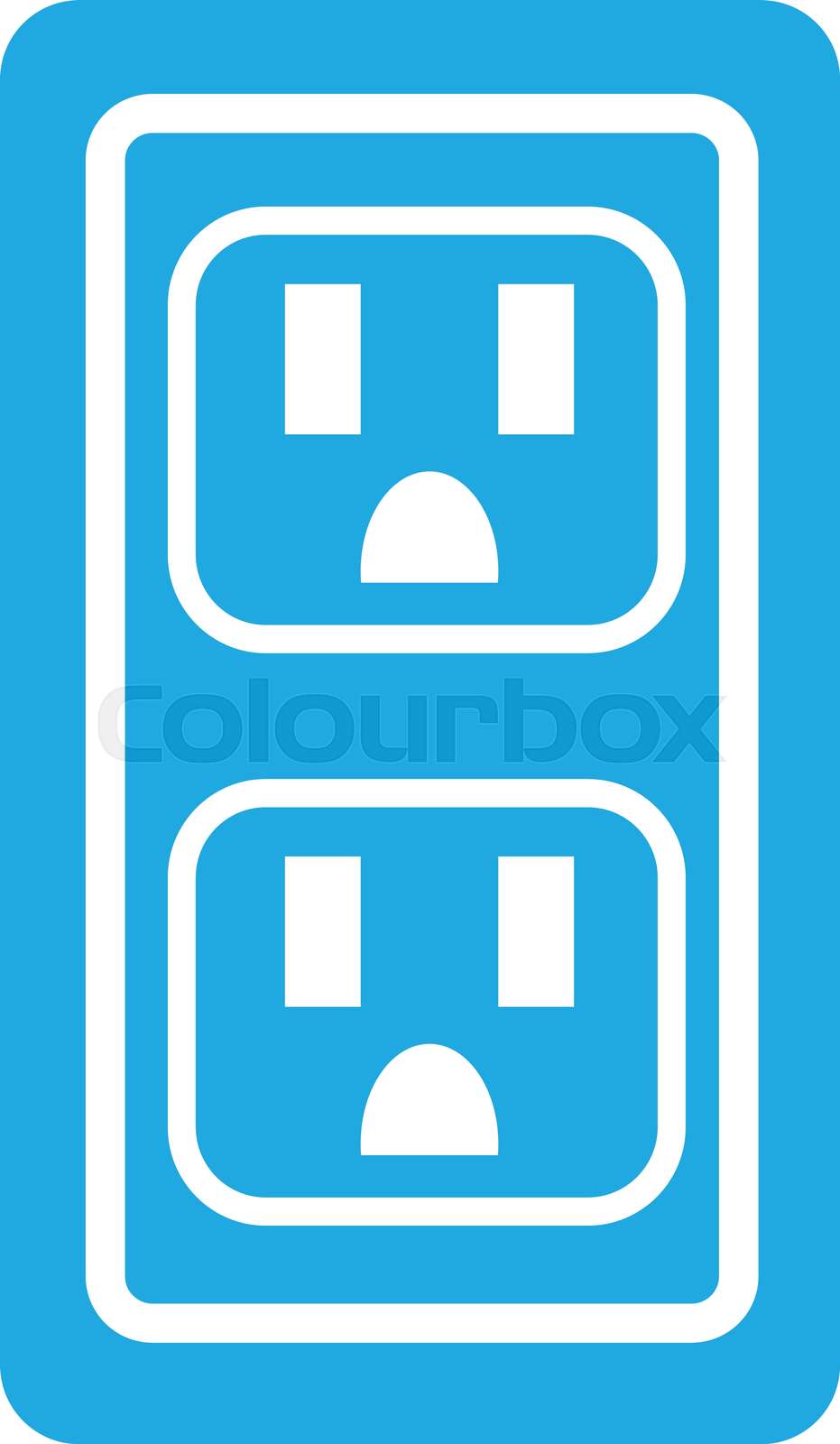 Electrical outlet icon sign symbol design Stock vector Colourbox