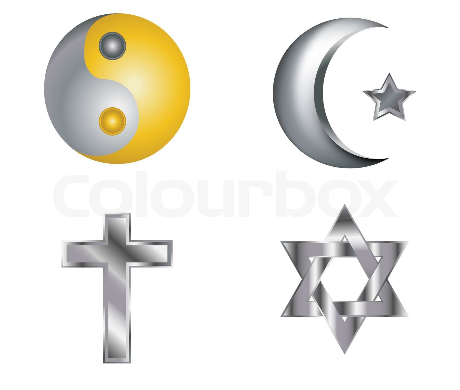 fromm, yin, gott Stock Bild Colourbox