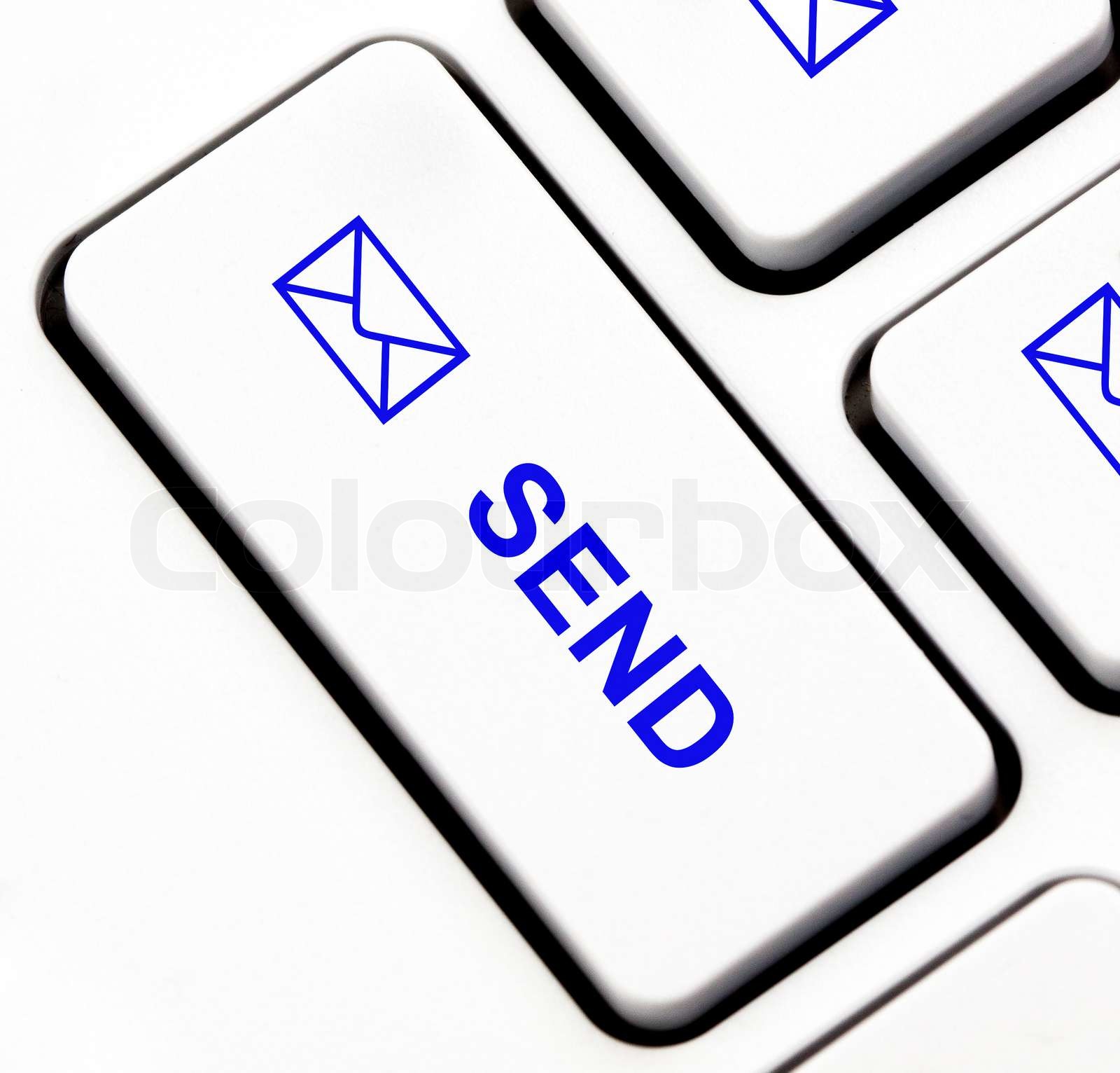Send Button On Keyboard Stock Image Colourbox