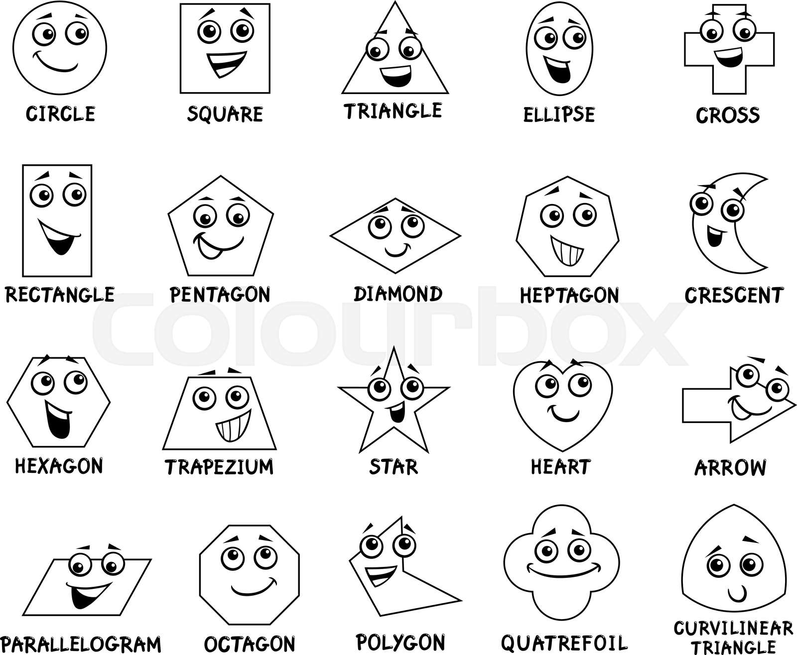 Figurer polygon tv rs stock vektor colourbox