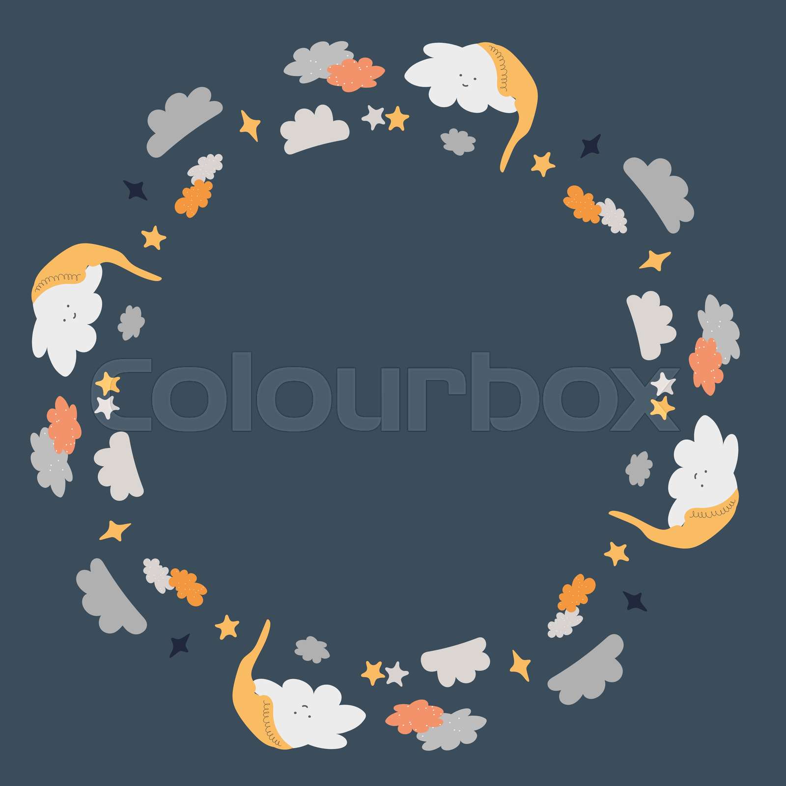 Autumn clouds vector Stock vector Colourbox