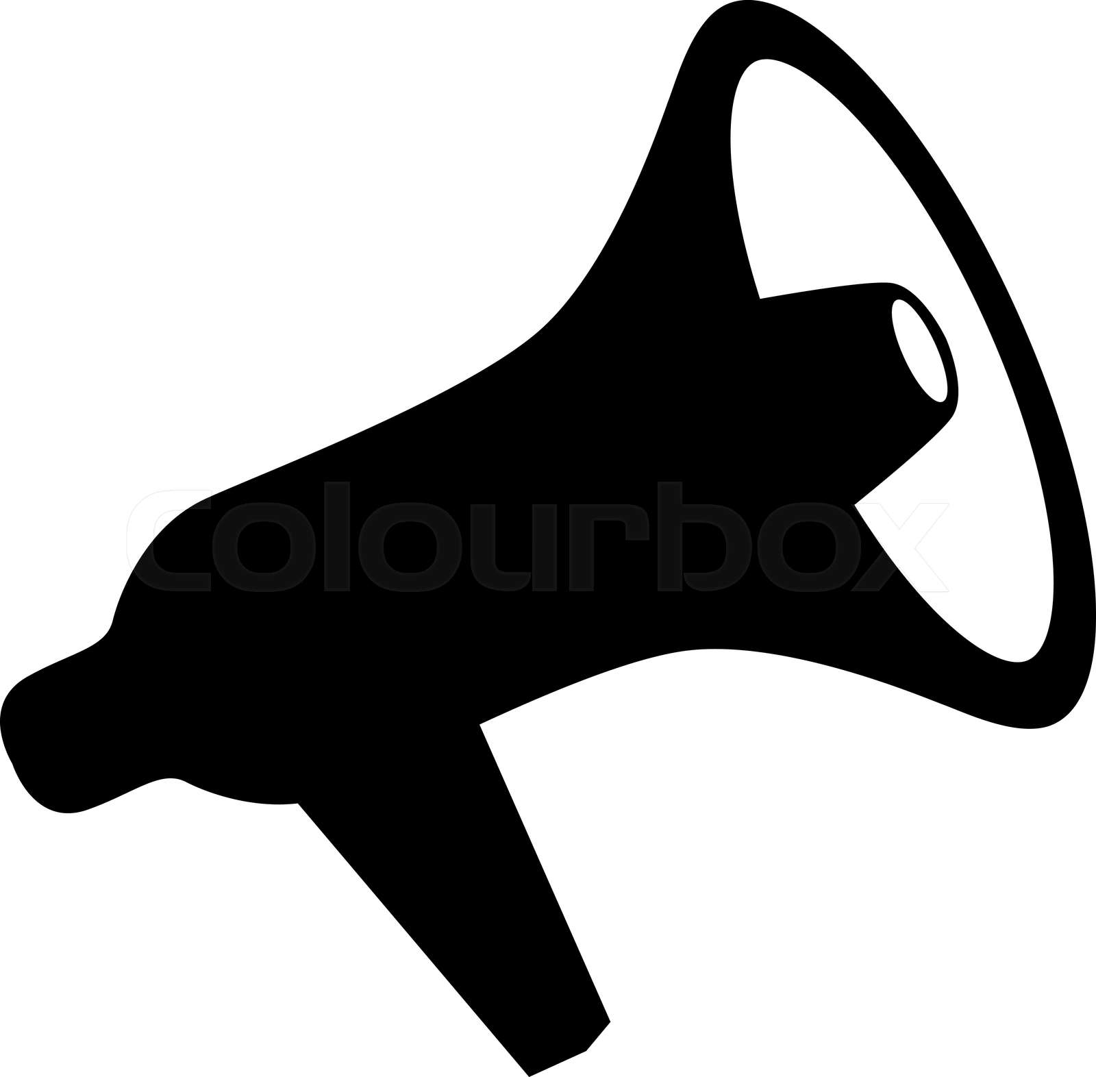 Megaphone icon. Design element for logo, label, sign, badge. Vector illustration Stock vector