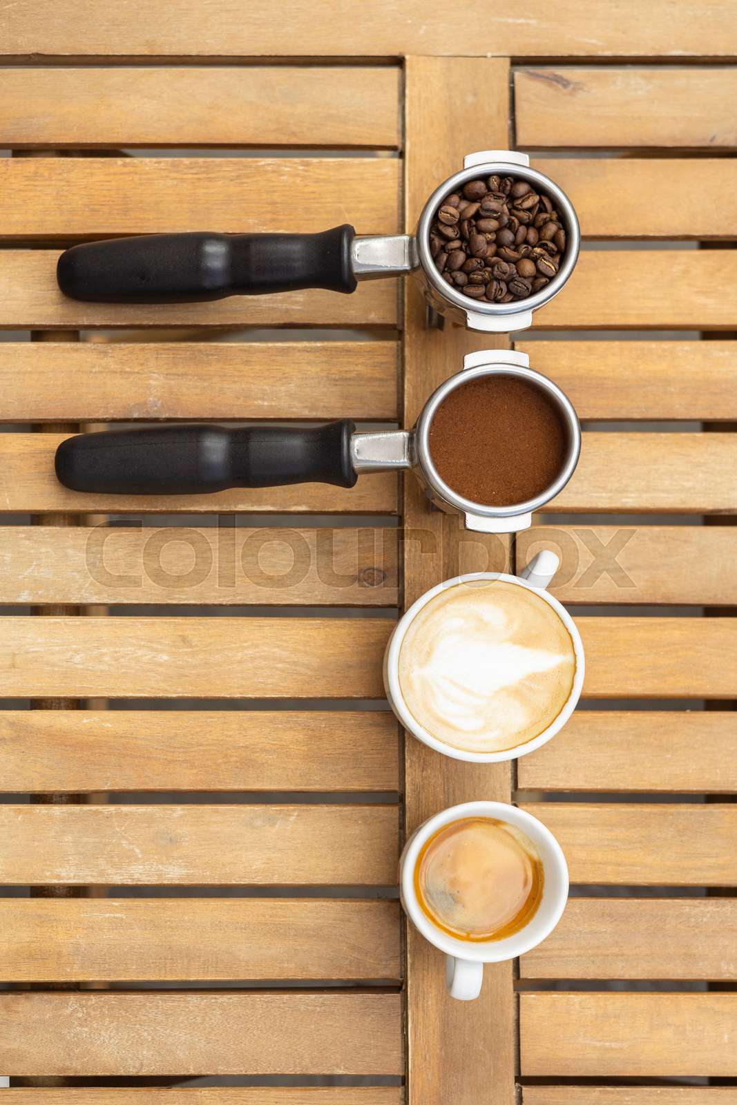 kaffee, satz, hersteller | Stock Bild | Colourbox