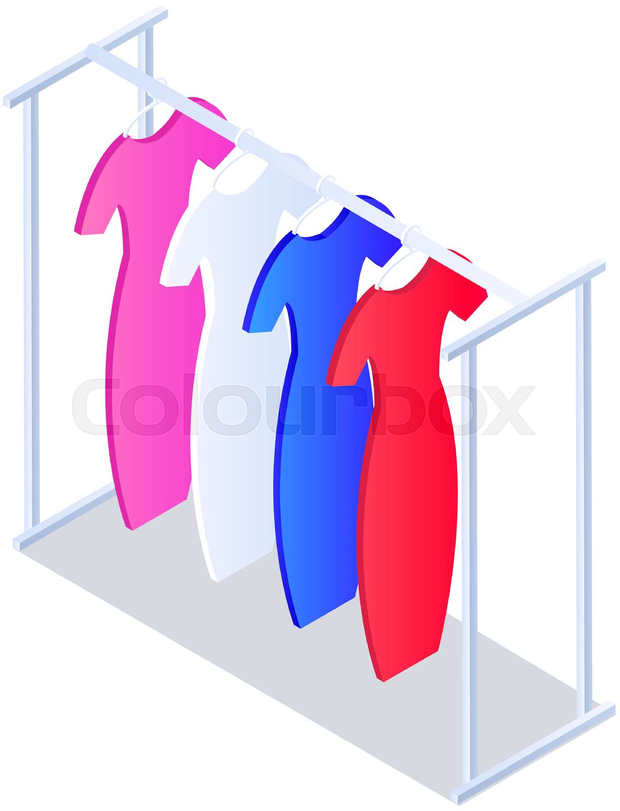 Hanger For Home Or Boutique Interior Colored Pants And Jeans On Hangers For Fitting Room In 