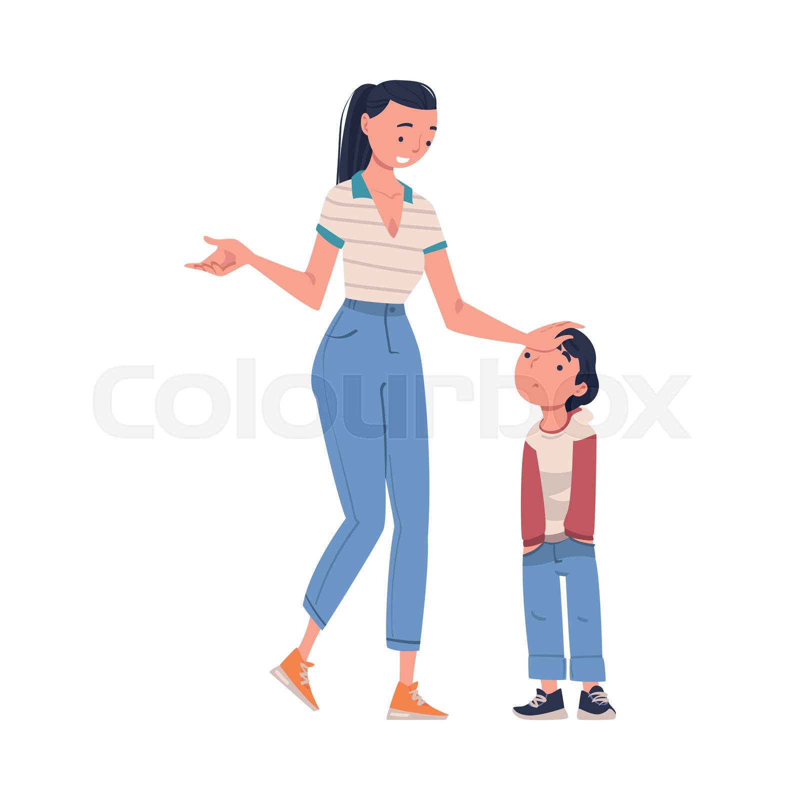 Mother Talking To Her Sad Son Supporting And Soothing Him Touching His mother-talking-to-her-sad-son-supporting-and-soothing-him-touching-his