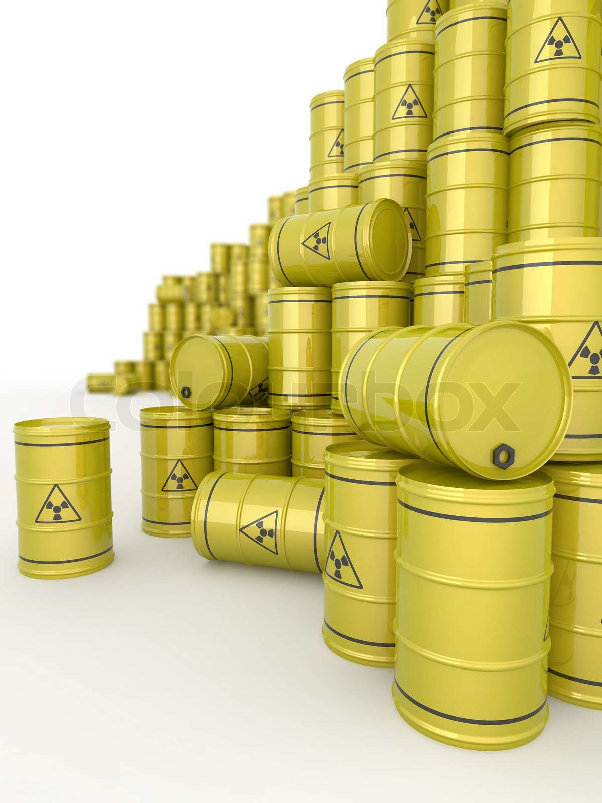 A Barrels Of Radioactive Waste Stock Image Colourbox
