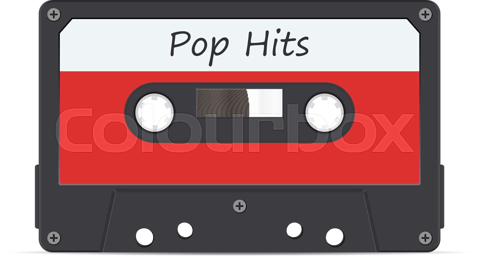 Cassette tape pop hits Stock vector Colourbox