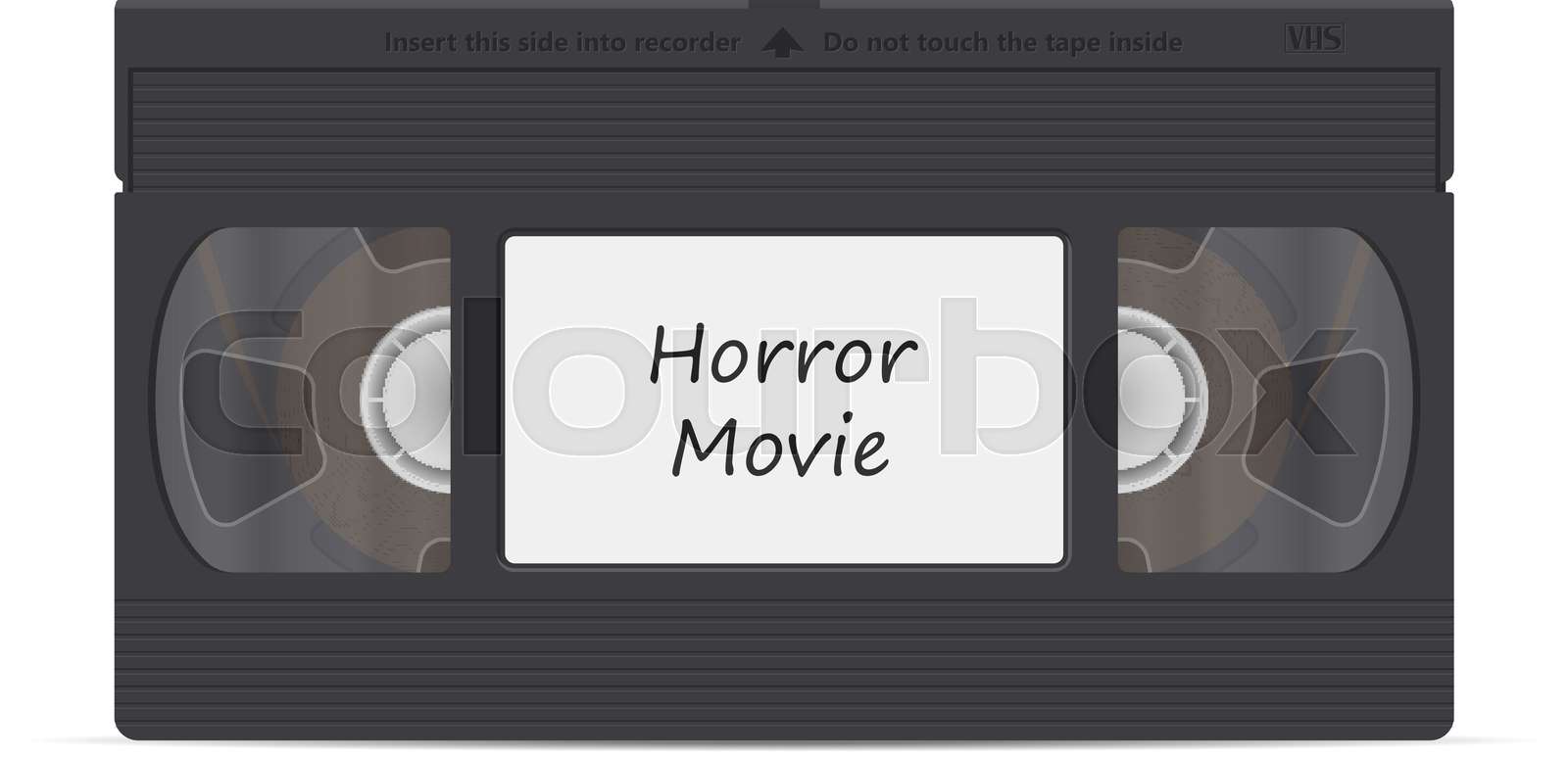 Video cassette horror movie Stock vector Colourbox
