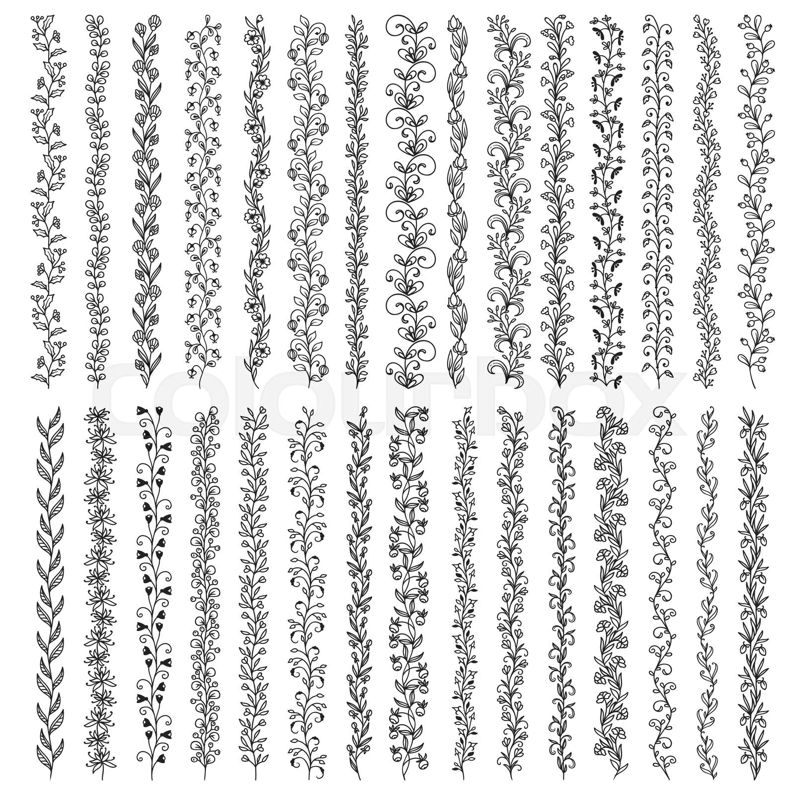 vertikal, umriss, zweig StockVektor Colourbox