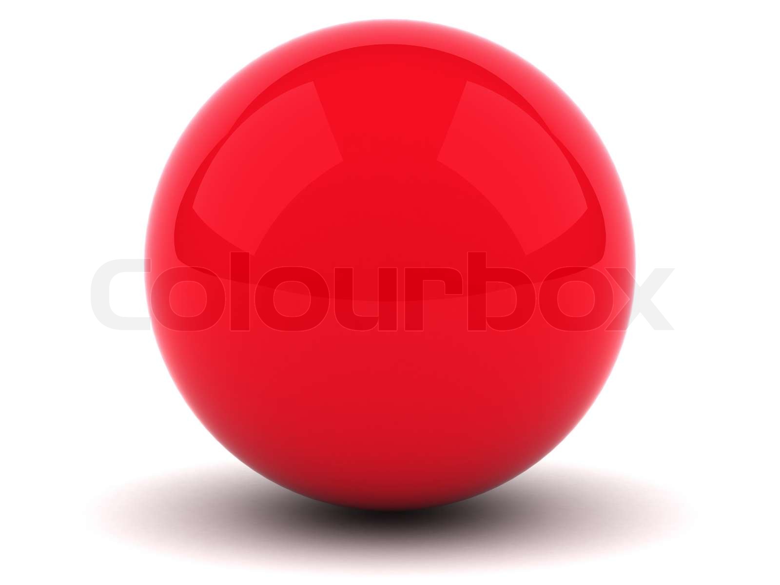 rote Kugel auf weißem Hintergrund Stock Bild Colourbox