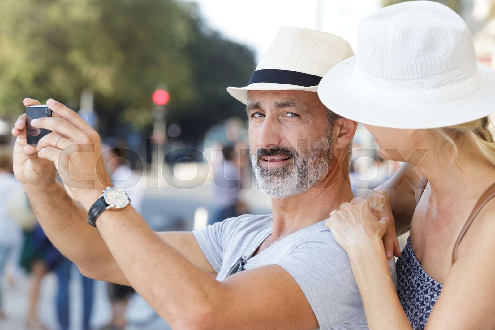 senior, tourismus, passen | Stock Bild | Colourbox
