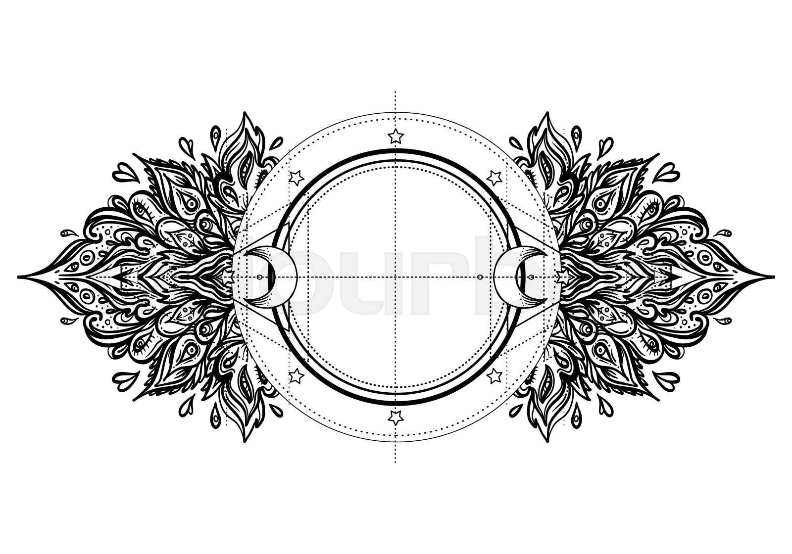 hintergrund, aufkleber, okkulte StockVektor Colourbox