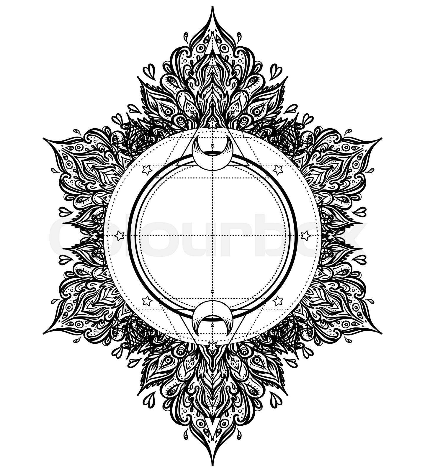 hintergrund, aufkleber, okkulte StockVektor Colourbox