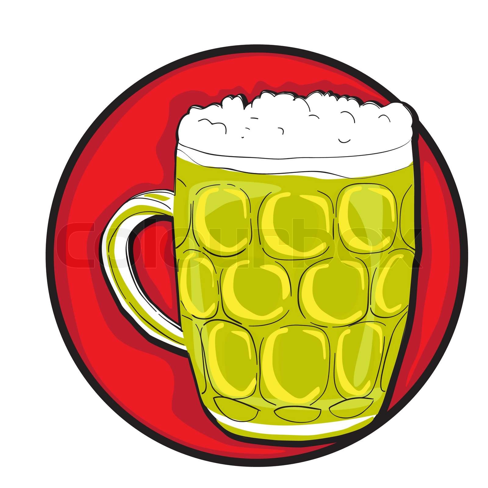 beer pint clip art | Stock vector | Colourbox