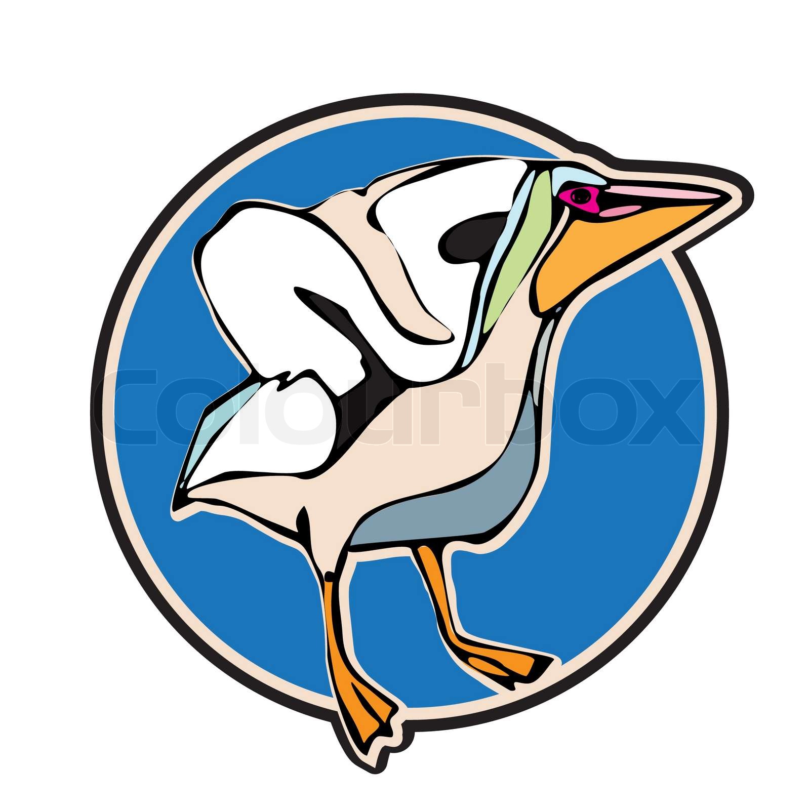 pelican clip art | Stock vector | Colourbox