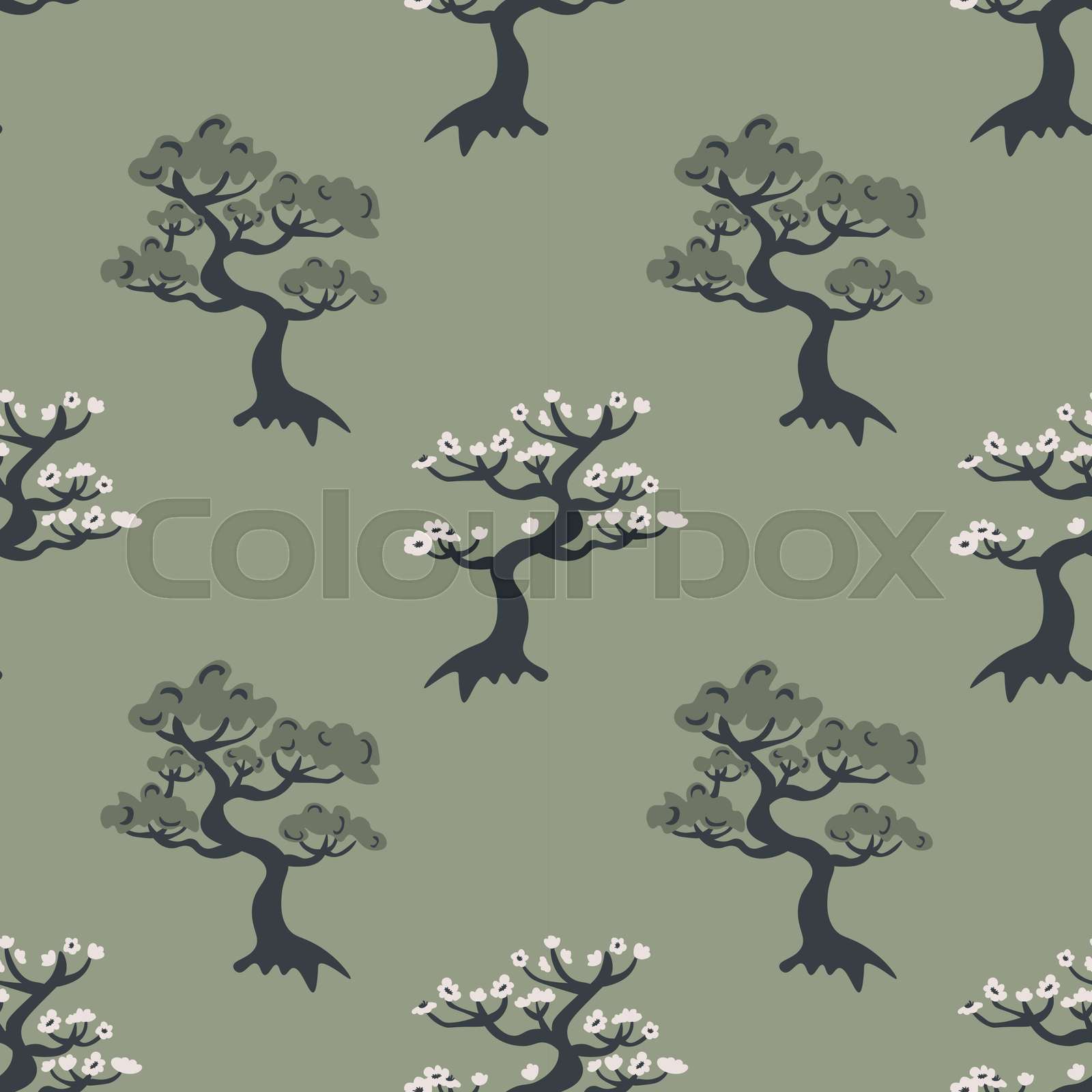 Decorative trees pattern | Stock vector | Colourbox