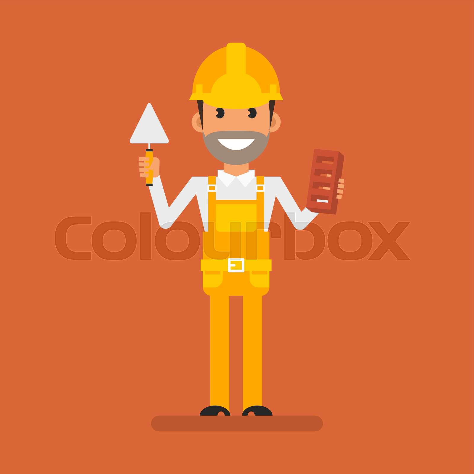 builder, tegning, vektor | Stock vektor | Colourbox
