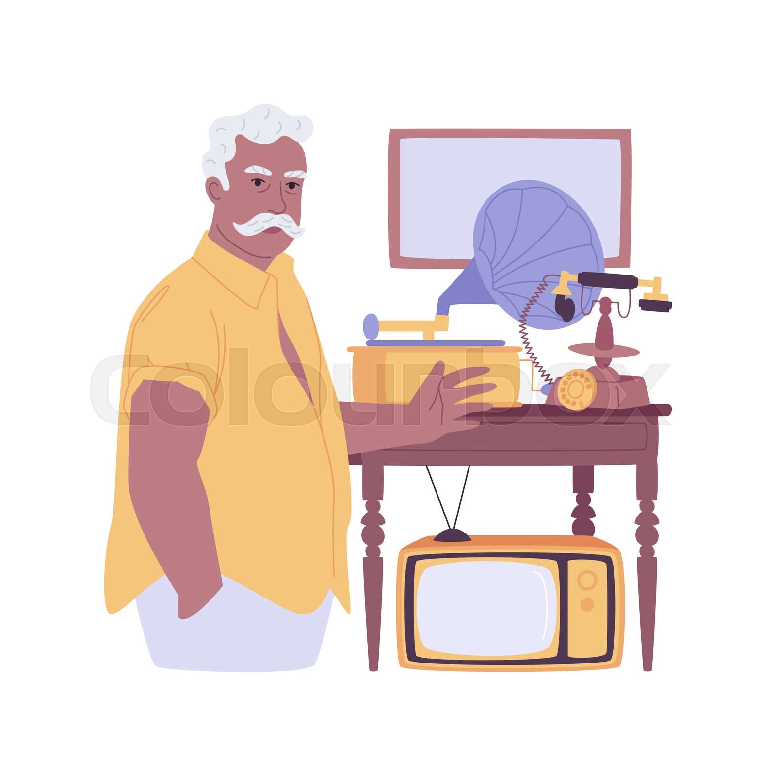 Collectibles trading isolated cartoon vector illustrations. | Stock