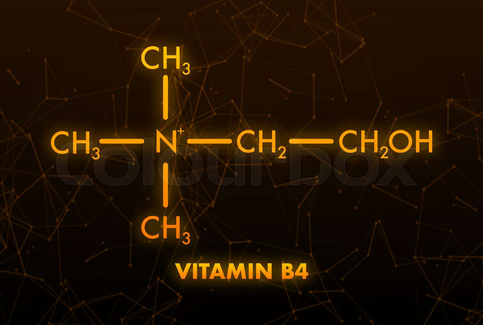 Vitamin b4. Vitamin B4 Icon structure. Vector illustration | Stock ...