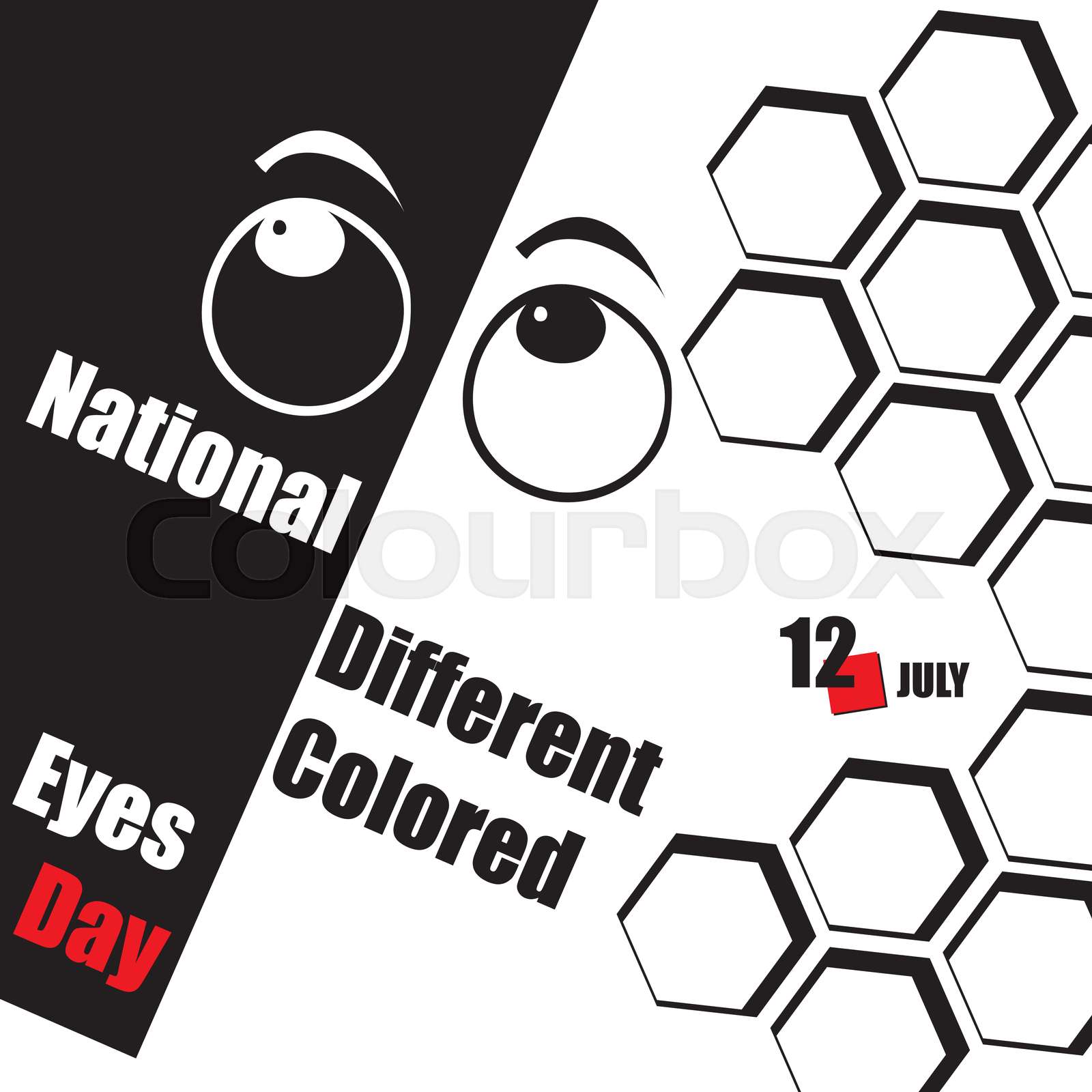 Different Colored Eyes Day | Stock vector | Colourbox
