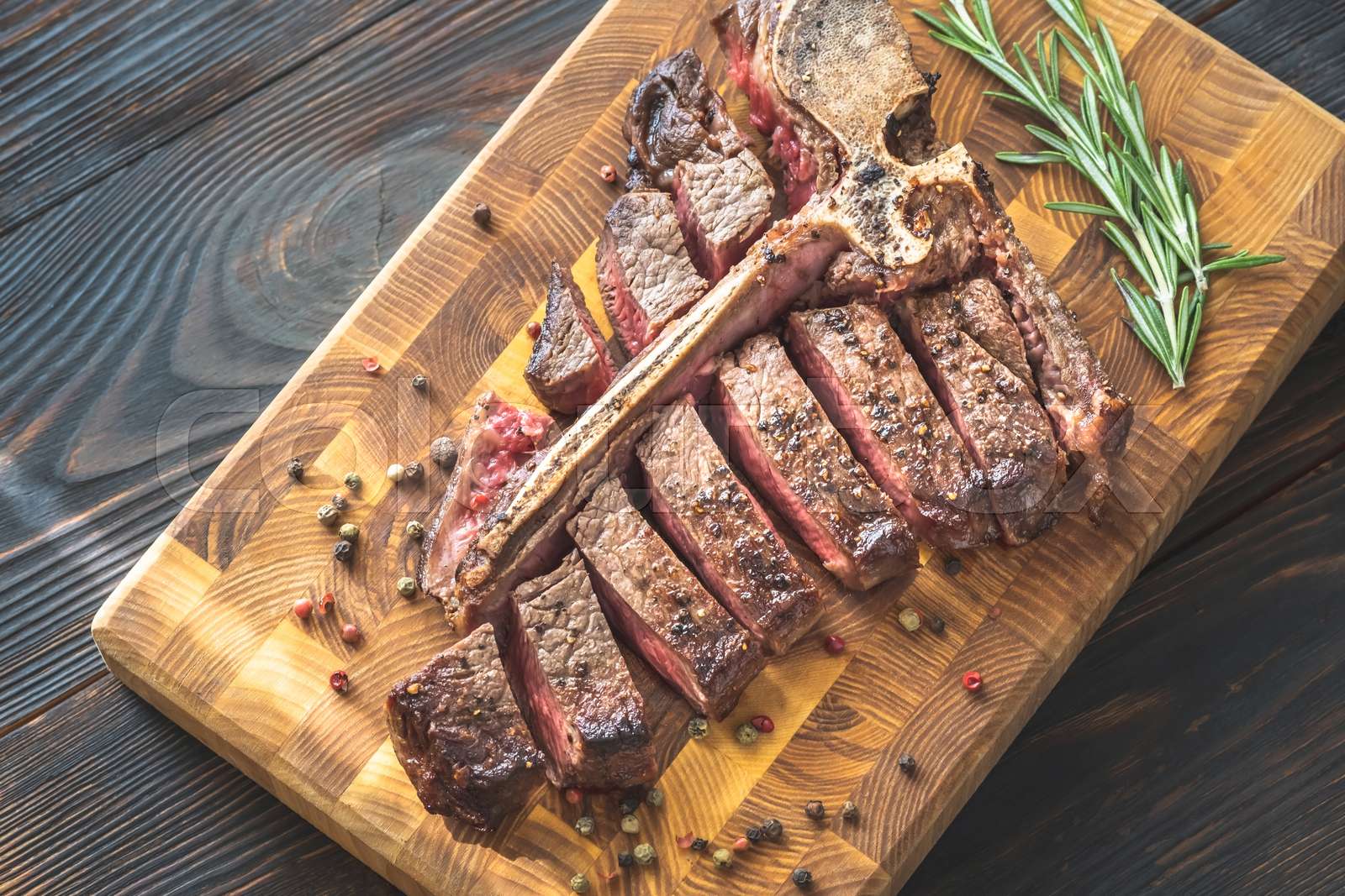 Grilled Tbone steak Stock image Colourbox