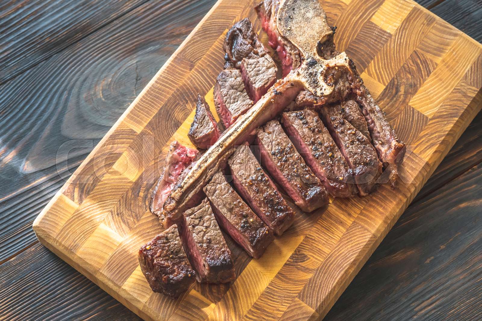 Grilled Tbone steak Stock image Colourbox