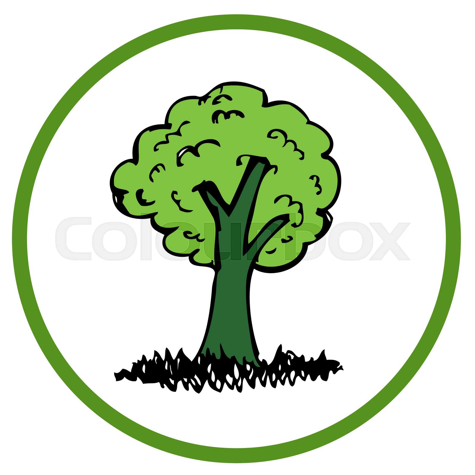 Hand drawn tree icon sign symbol design | Stock vector | Colourbox