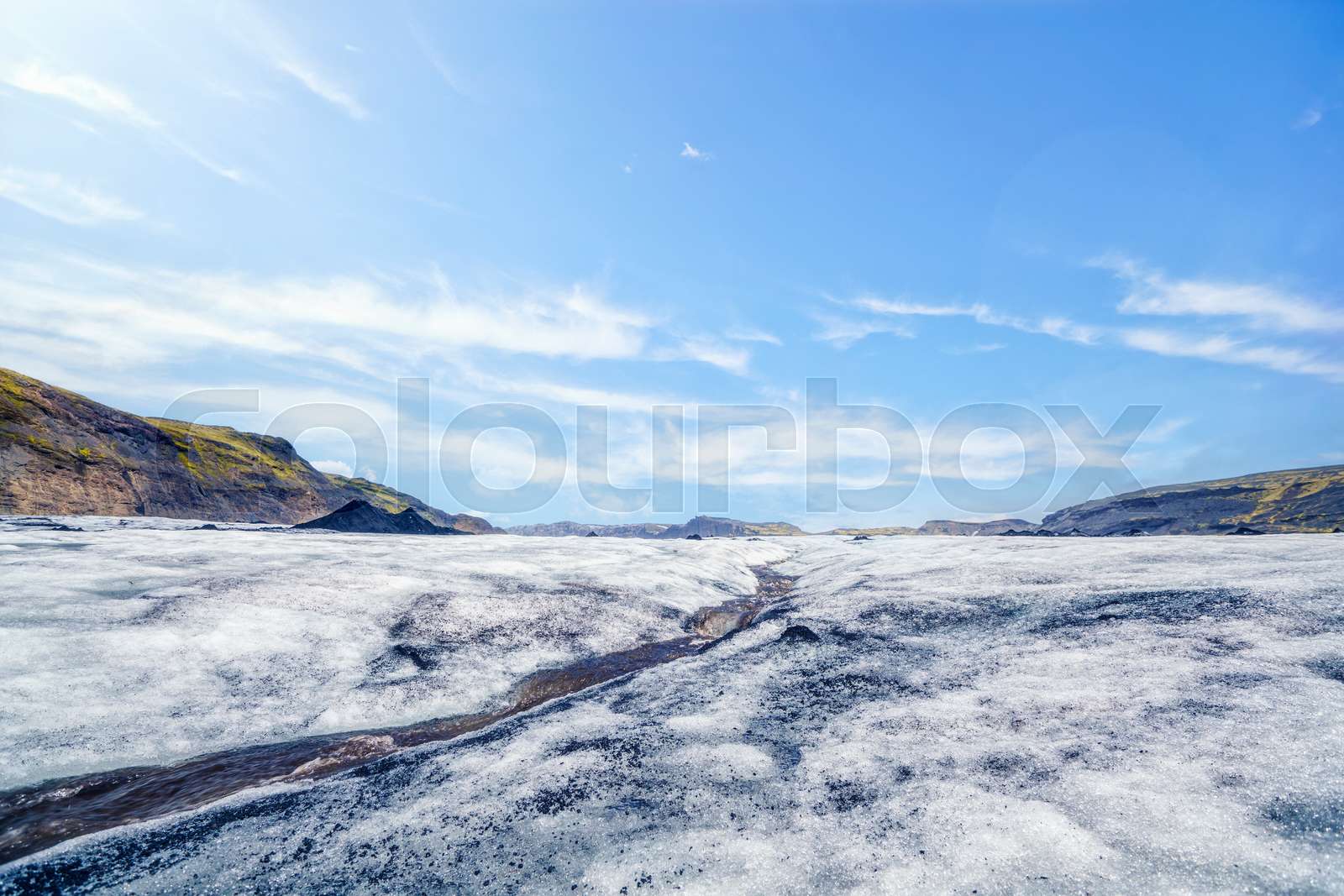 Glacier scenery in Iceland with mountains | Stock image | Colourbox