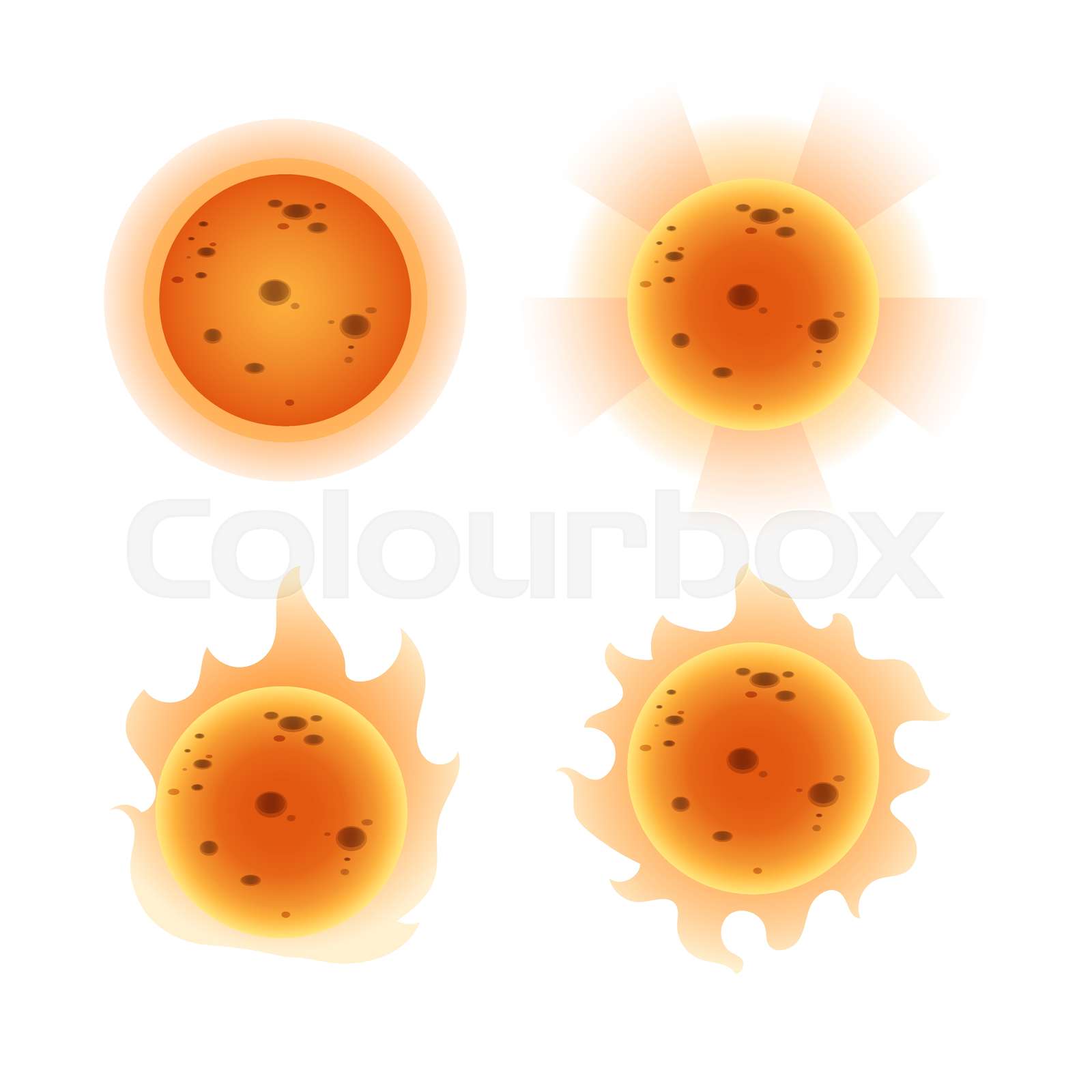Sun stock vector colourbox
